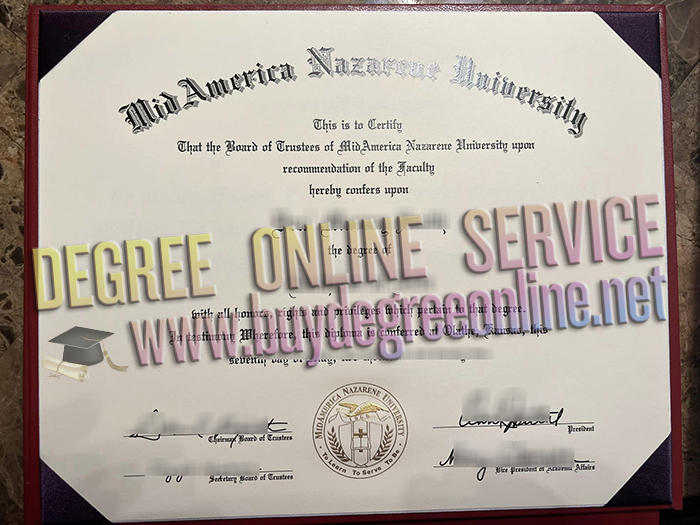 MidAmerica Nazarene University diploma