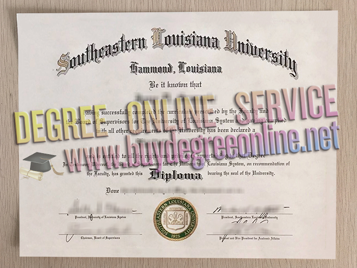 Southeastern Louisiana University diploma