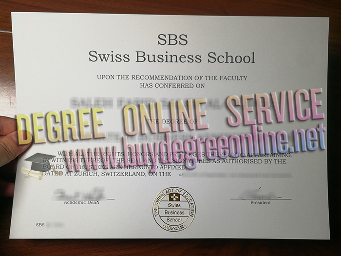 SBS Swiss Business School diploma