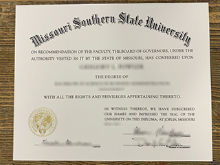 Buy Missouri Southern State University degree, fake MSSU diploma