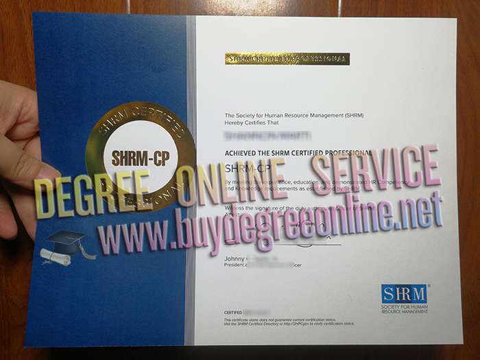 SHRM certificate