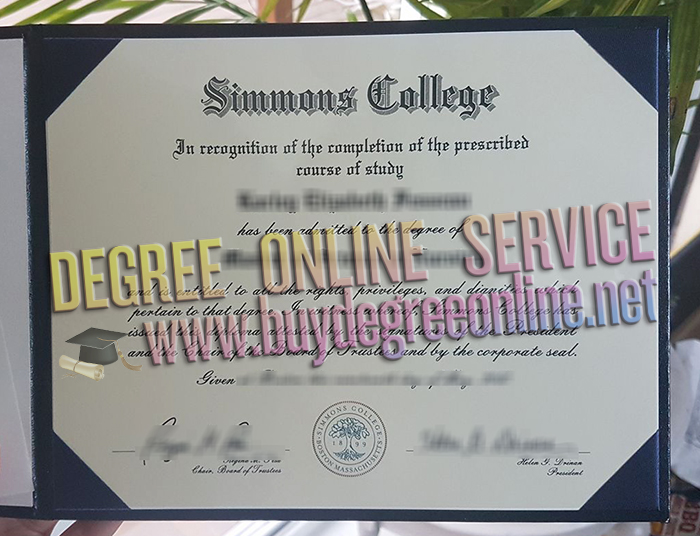  Simmons College diploma