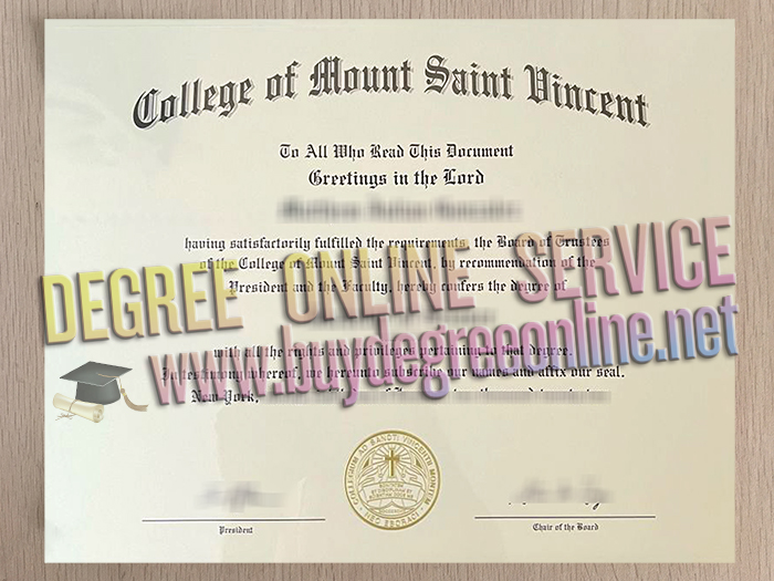 College of Mount Saint Vincent diploma