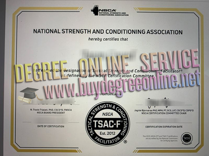 NSCA certificate