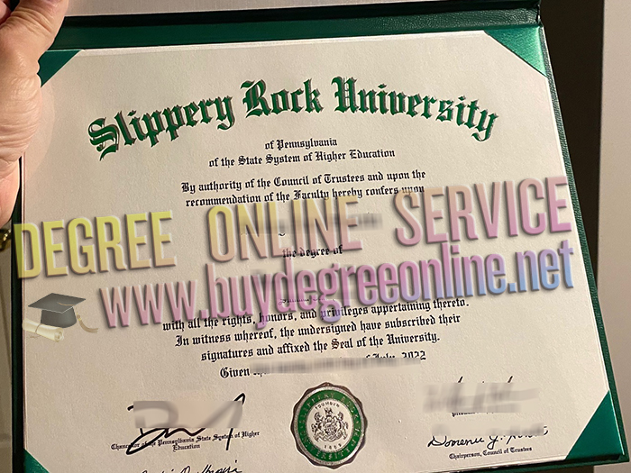 Slippery Rock University diploma