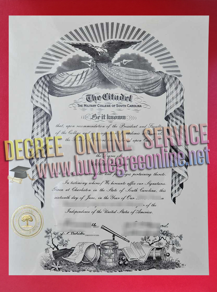 The Citadel diploma