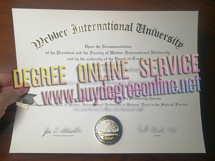 Webber International University diploma