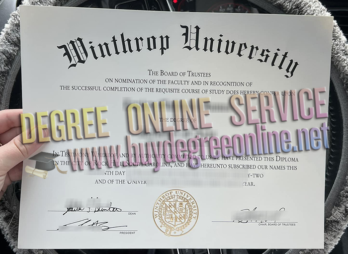 Winthrop University diploma