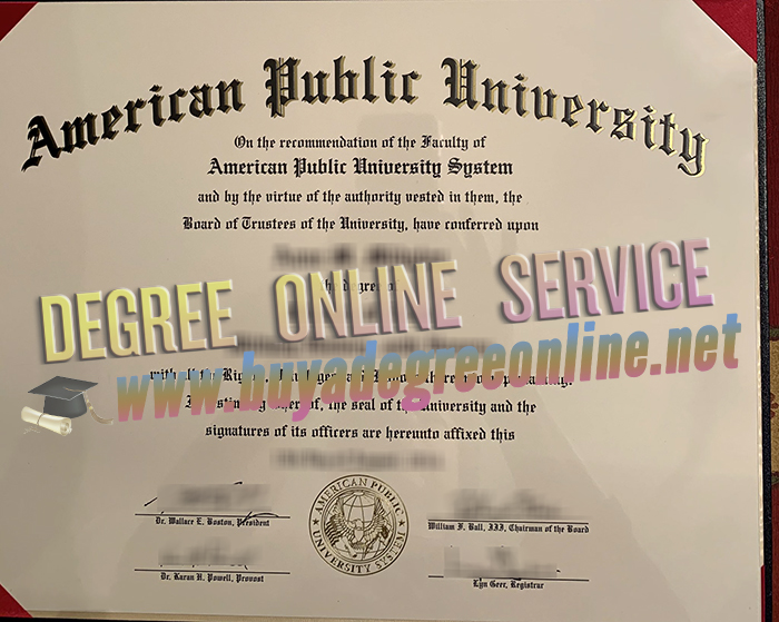 American Public University diploma