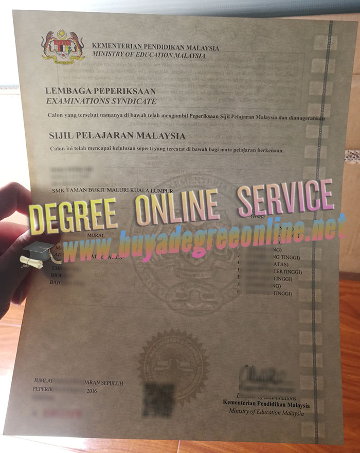 SPM certificate