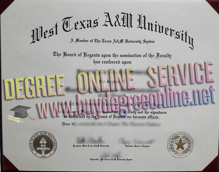 West Texas A&M University diploma1