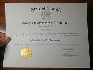 I want to get a realistic Georgia CPA certificate online