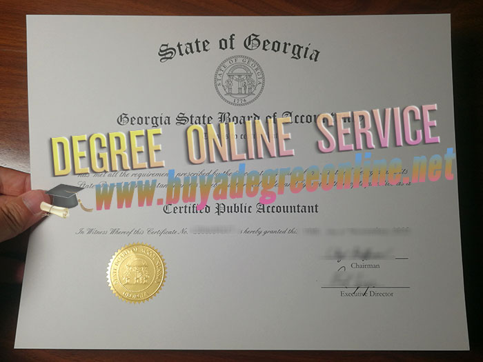 Georgia CPA certificate 