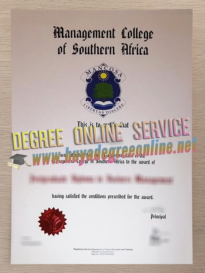 Management College of Southern Africa diploma