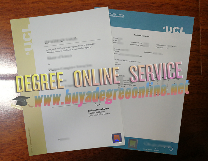 University College London degree and transcript