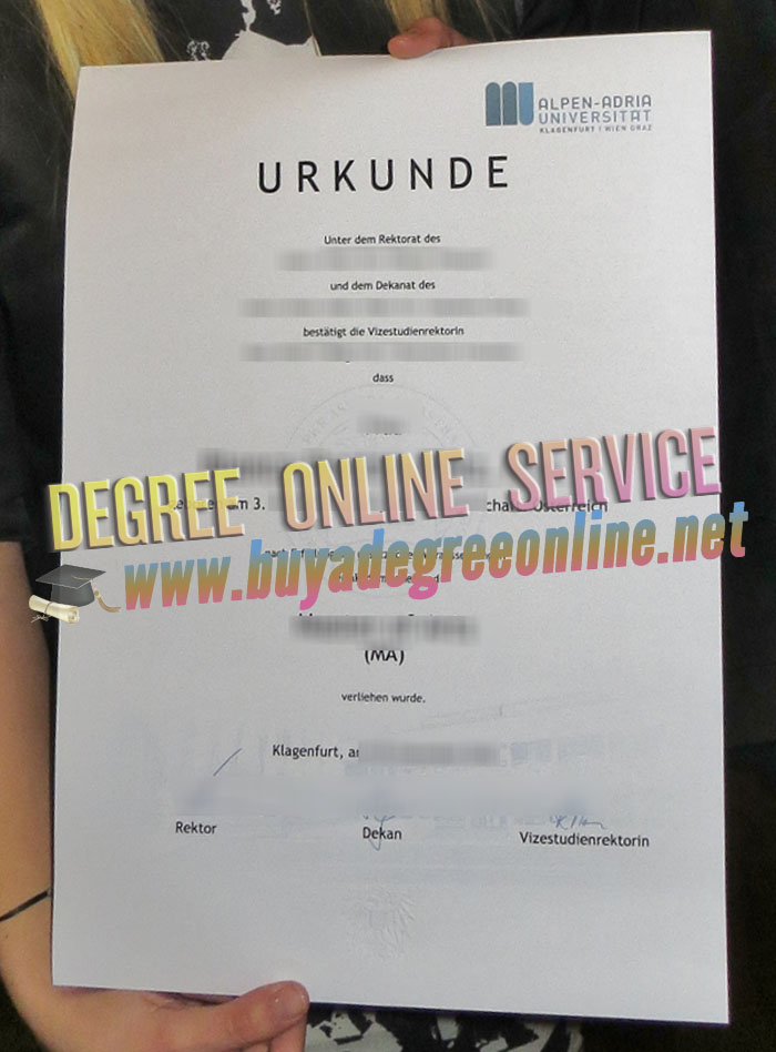 Universität Klagenfurt diploma