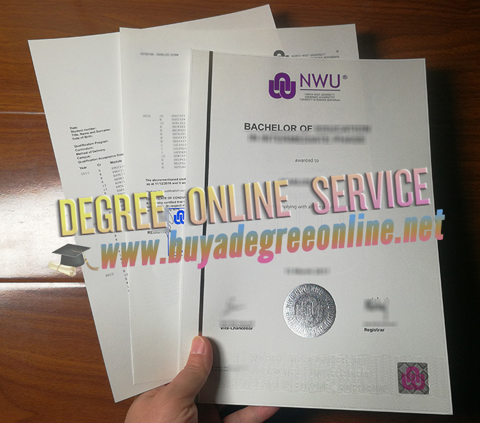 North-West University diploma and transcript