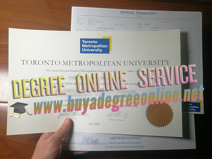 Toronto Metropolitan University diploma and transcript