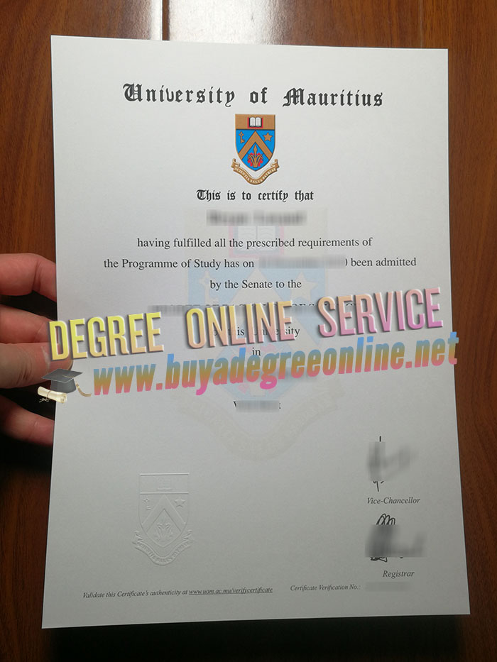 University of Mauritius diploma