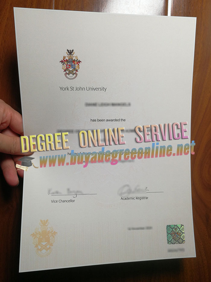 York St John University diploma