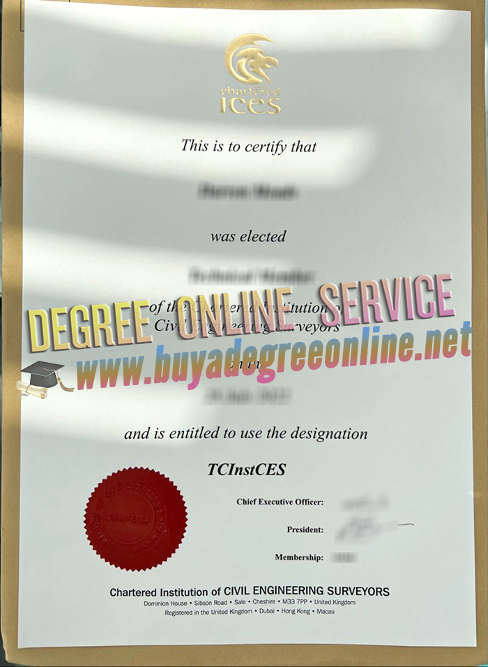 Chartered ICES certificate