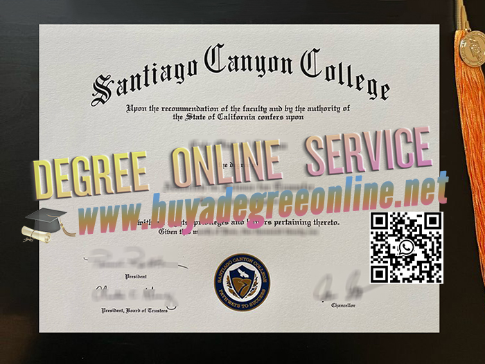 Santiago Canyon College diploma