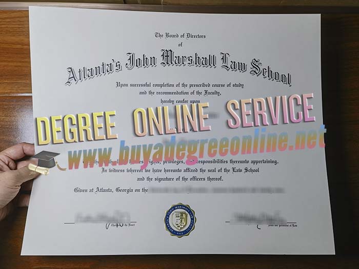 Atlanta's John Marshall Law School diploma