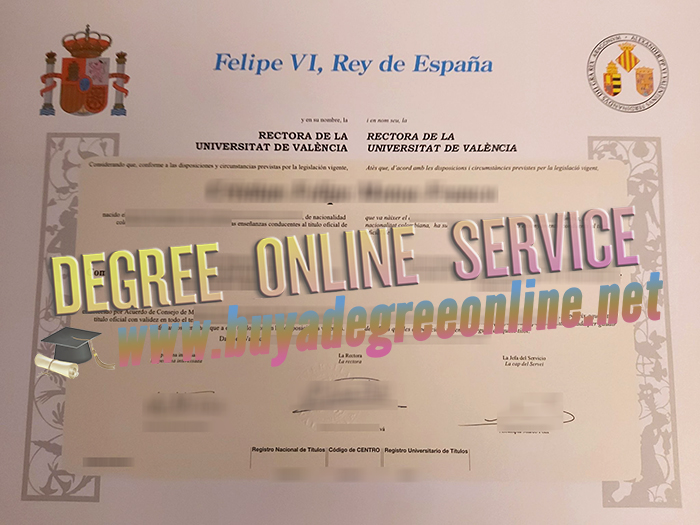 Universidad de Valencia diploma