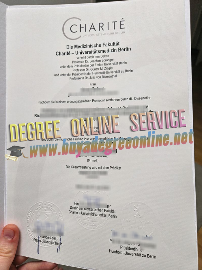 Charité Universitätsmedizin Berlin diploma