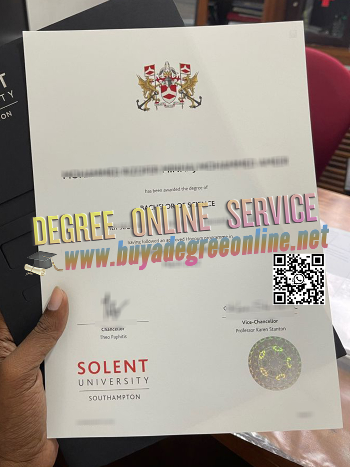 Solent University diploma