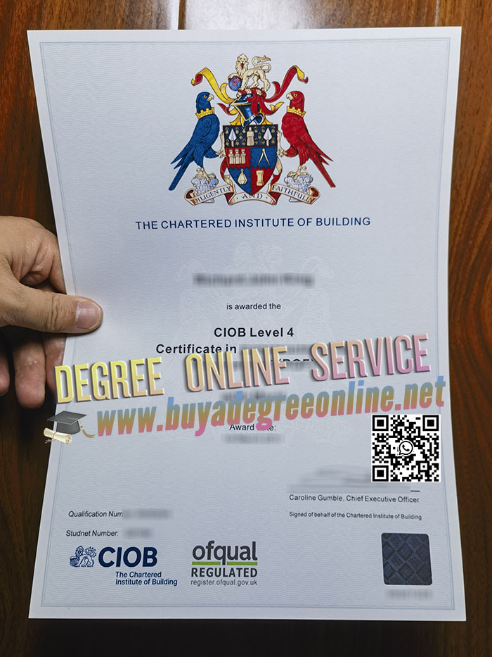 CIOB Level 4 certificate