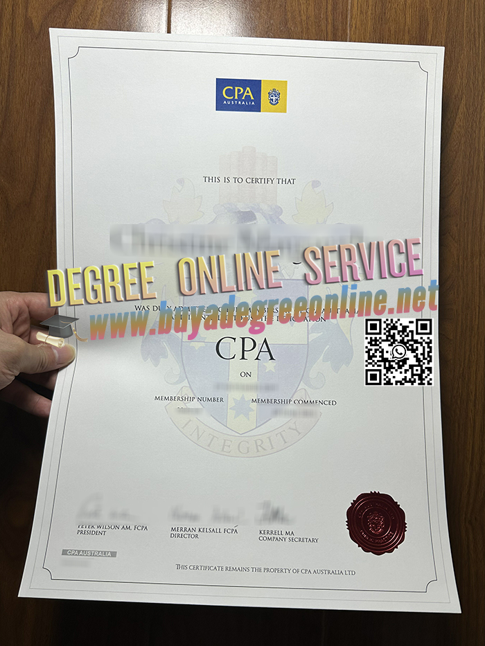 CPA Australia certificate