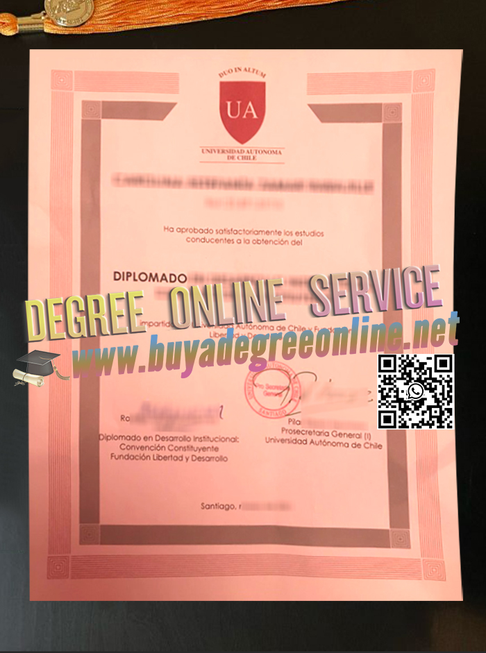 Universidad Autónoma de Chile diploma