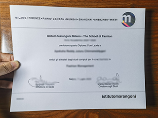 Is it possible to order a Istituto Marangoni degree certificate in Italy?