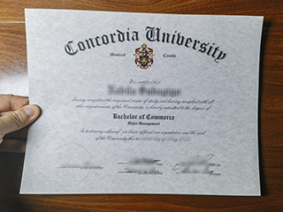 I want to order a Concordia University diploma certificate in Canada